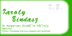 karoly bindasz business card